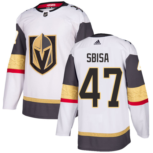 Herren Vegas Golden Knights Eishockey Trikot Luca Sbisa #47 Authentic Weiß Auswärts